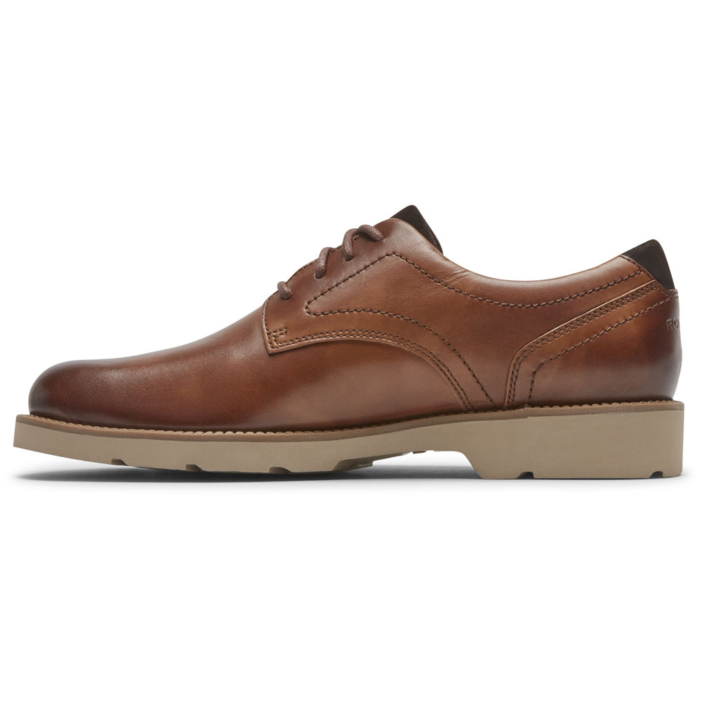 Rockport Mens Oxfords Brown - Bradlee Plain Toe - UK 907-OIBQNG